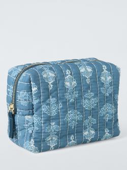 John Lewis x Sanderson Zarr Canopy Wash Bag, Blue, Blue