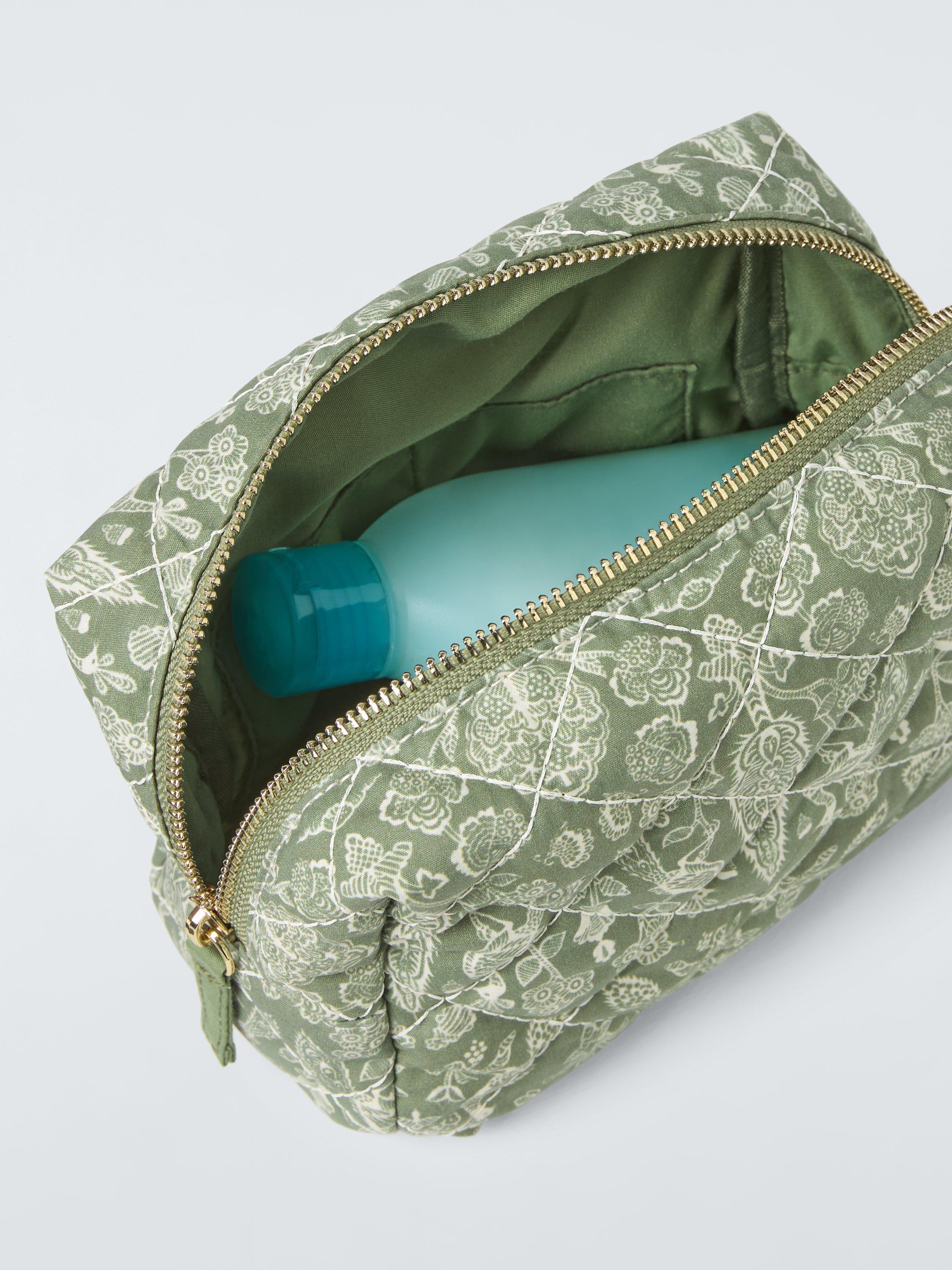 Product image 4 of 4, which shows John Lewis x Sanderson Tamizart Wash Bag, Green