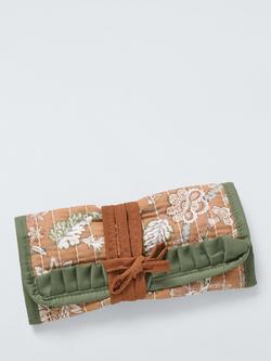 John Lewis x Sanderson Newnham Courtney Jewellery Roll, Orange, Orange