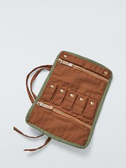 John Lewis x Sanderson Newnham Courtney Jewellery Roll, Orange - view 2, Orange