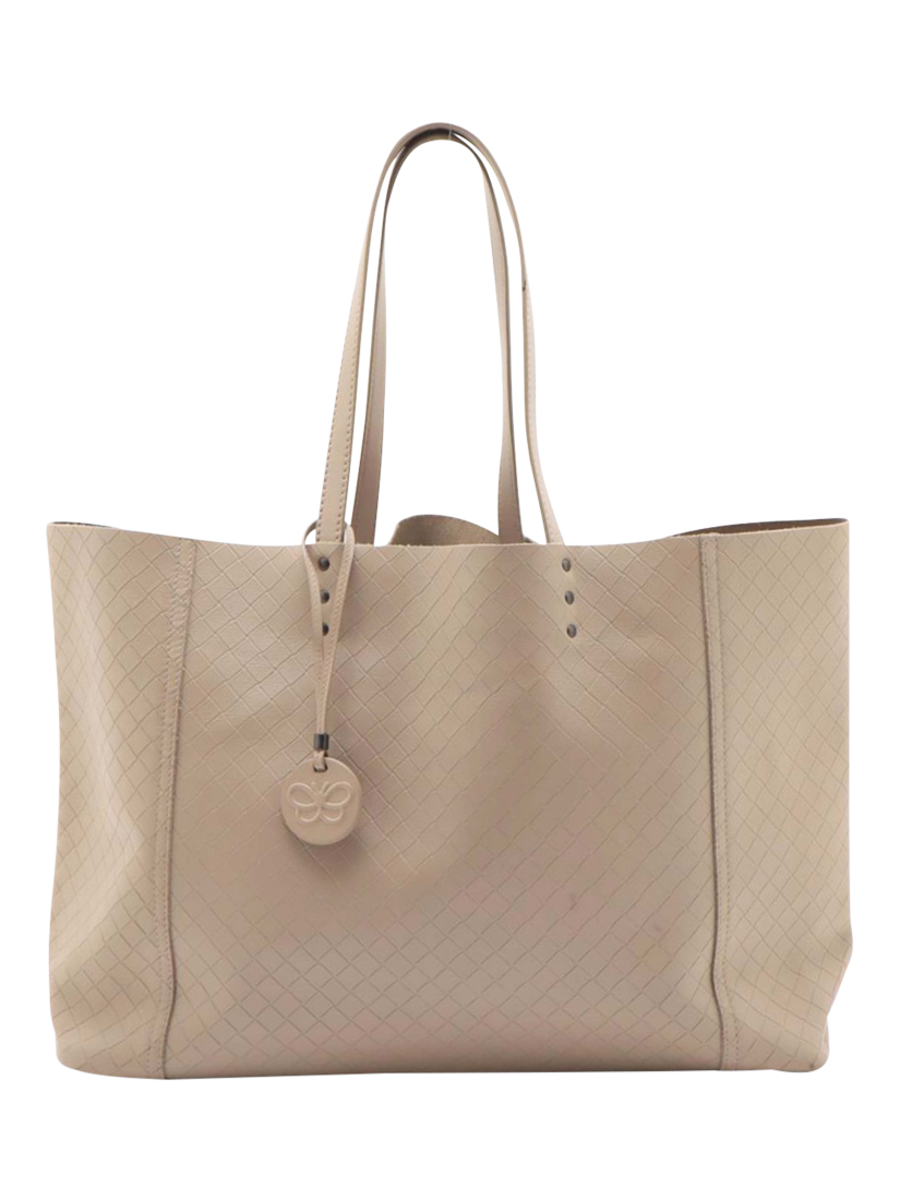 Pre-loved Bottega Veneta Intreccio Mirage Leather Tote Bag, Neutral