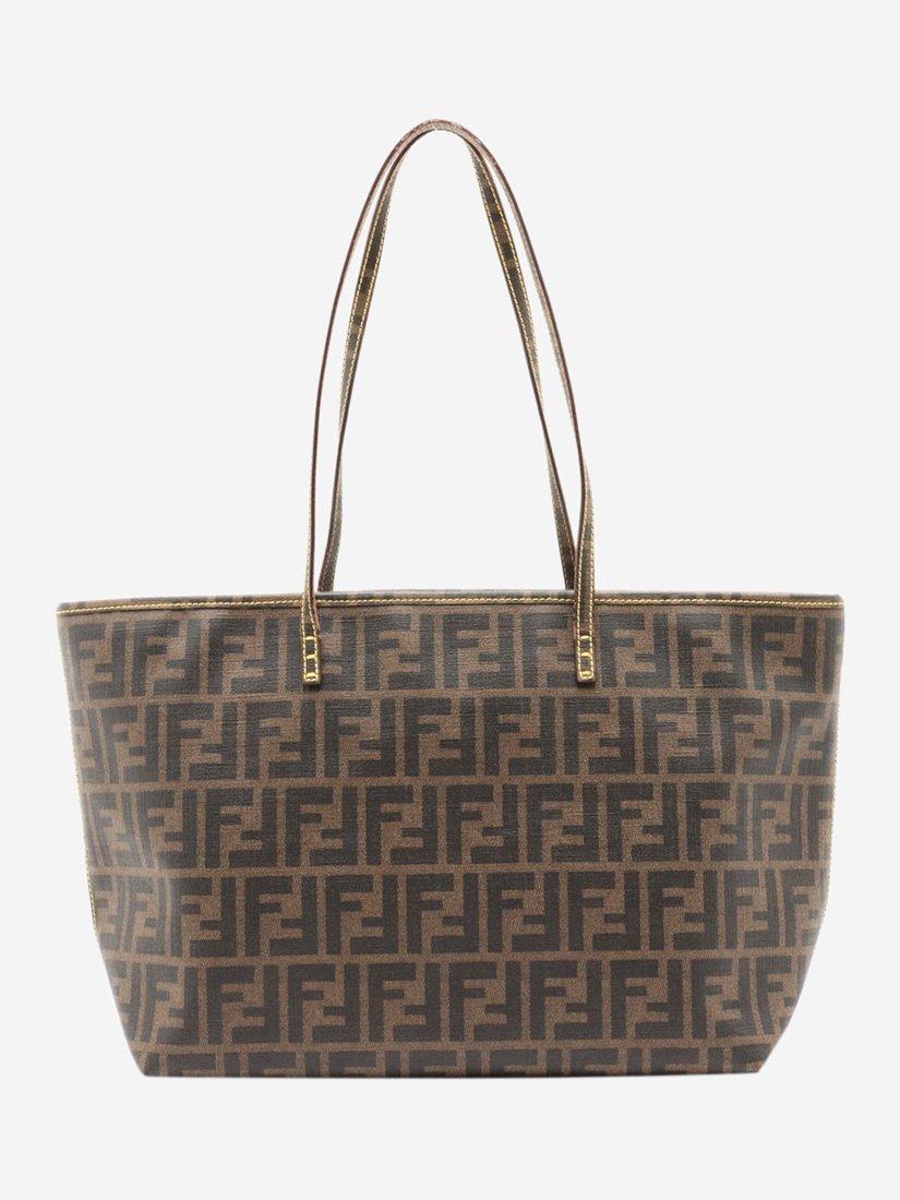 Pre loved Fendi Zucca Coated Canvas Tote Bag Brown