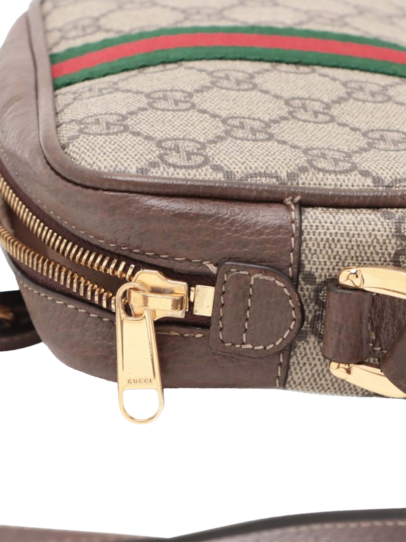 Product image 8 of 9, which shows Pre-loved GUCCI Ophidia GG Supreme Canvas and Leather Shoulder Bag, Brown/Multi