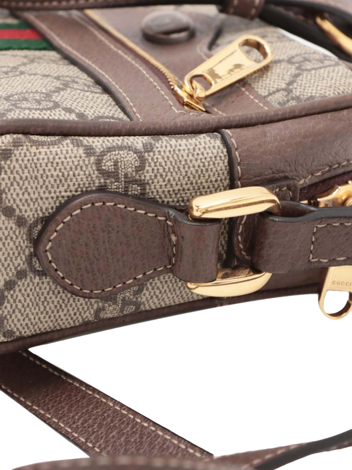 Product image 9 of 9, which shows Pre-loved GUCCI Ophidia GG Supreme Canvas and Leather Shoulder Bag, Brown/Multi
