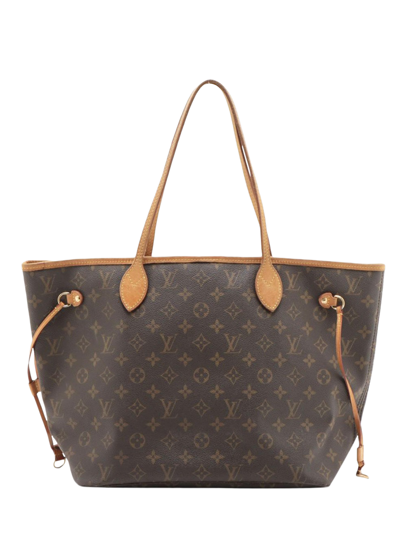 Pre-loved Louis Vuitton 2009 Monogram Neverfull MM Canvas and Leather Tote Bag, Brown