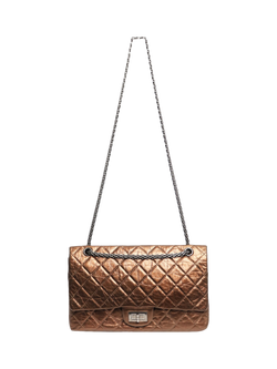 Pre-loved CHANEL 2010 Maxi Lambskin Quilted Shoulder Bag, Brown - view 2, Brown