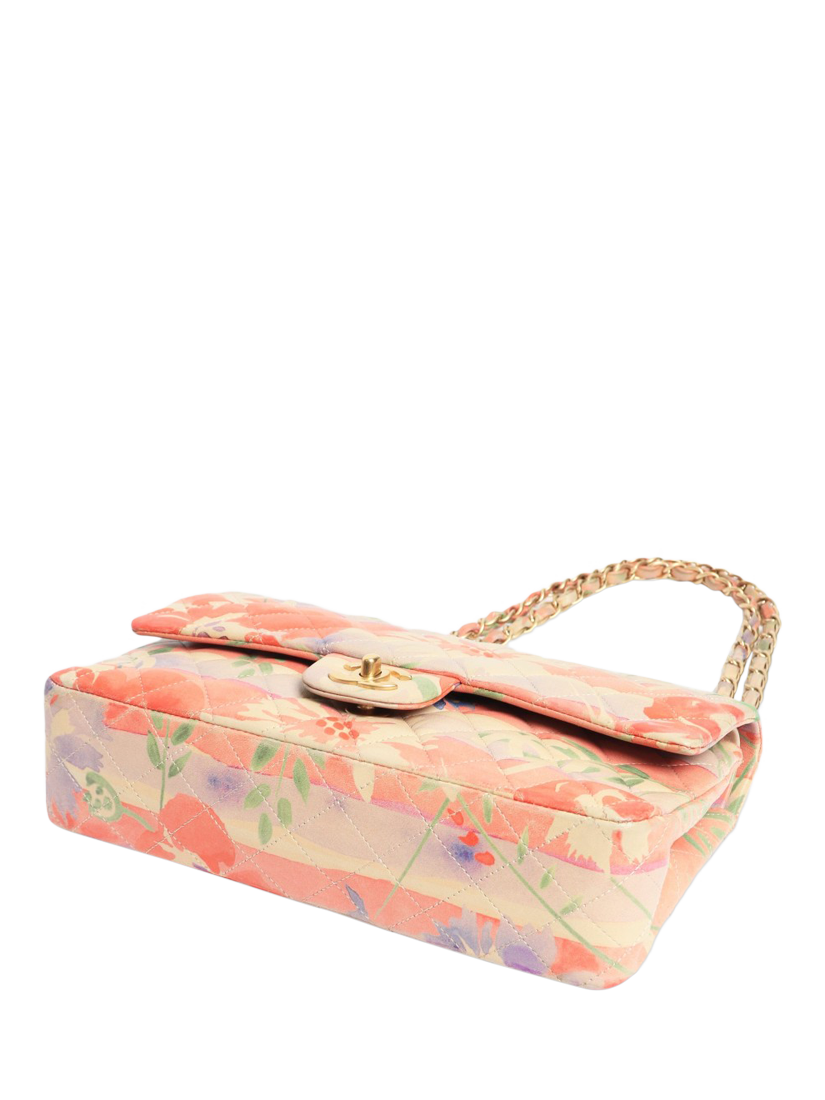 Product image 7 of 10, which shows Pre-loved CHANEL 2009 Medium Lambskin Diamond Quilted Double Flap Bag, Multi