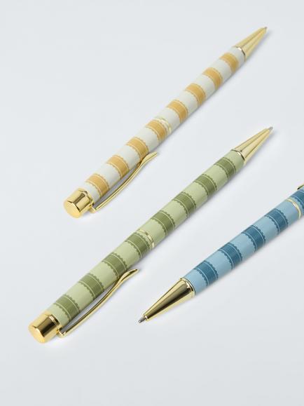 John Lewis x Sanderson Stripe Pens, Set of 3, Multi - view 2, Multi