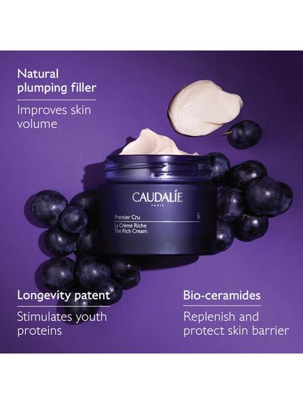 Caudalie Premier Cru Skin Barrier Rich Refillable Moisturiser with Bio-Ceramides, 50ml - view 2, 