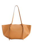 CHARLES & KEITH Calla Faux Leather Tote Bag, Toffee
