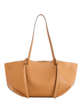 CHARLES & KEITH Calla Faux Leather Tote Bag, Toffee