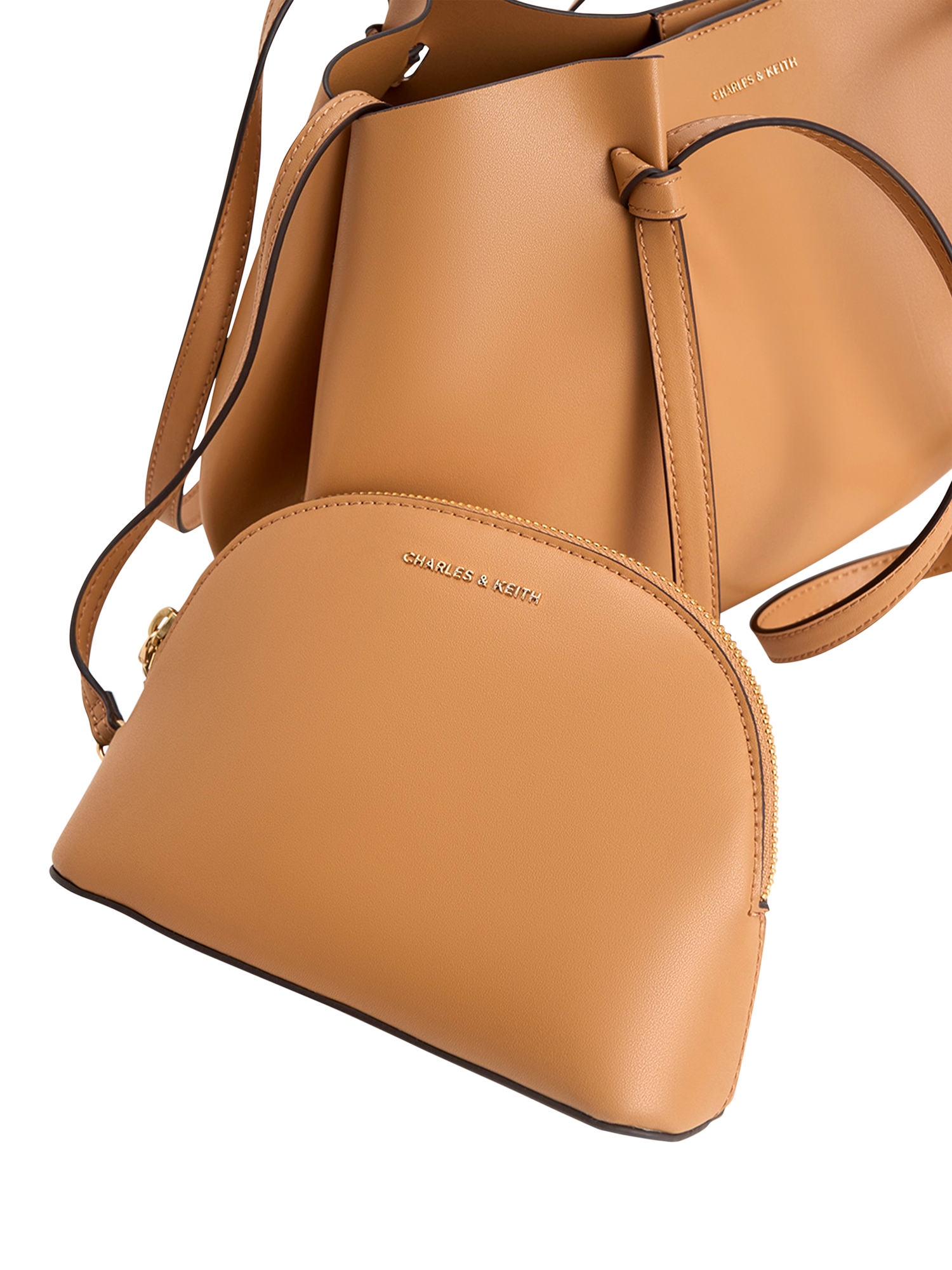 Product image 4 of 5, which shows CHARLES & KEITH Calla Tote Bag, Toffee