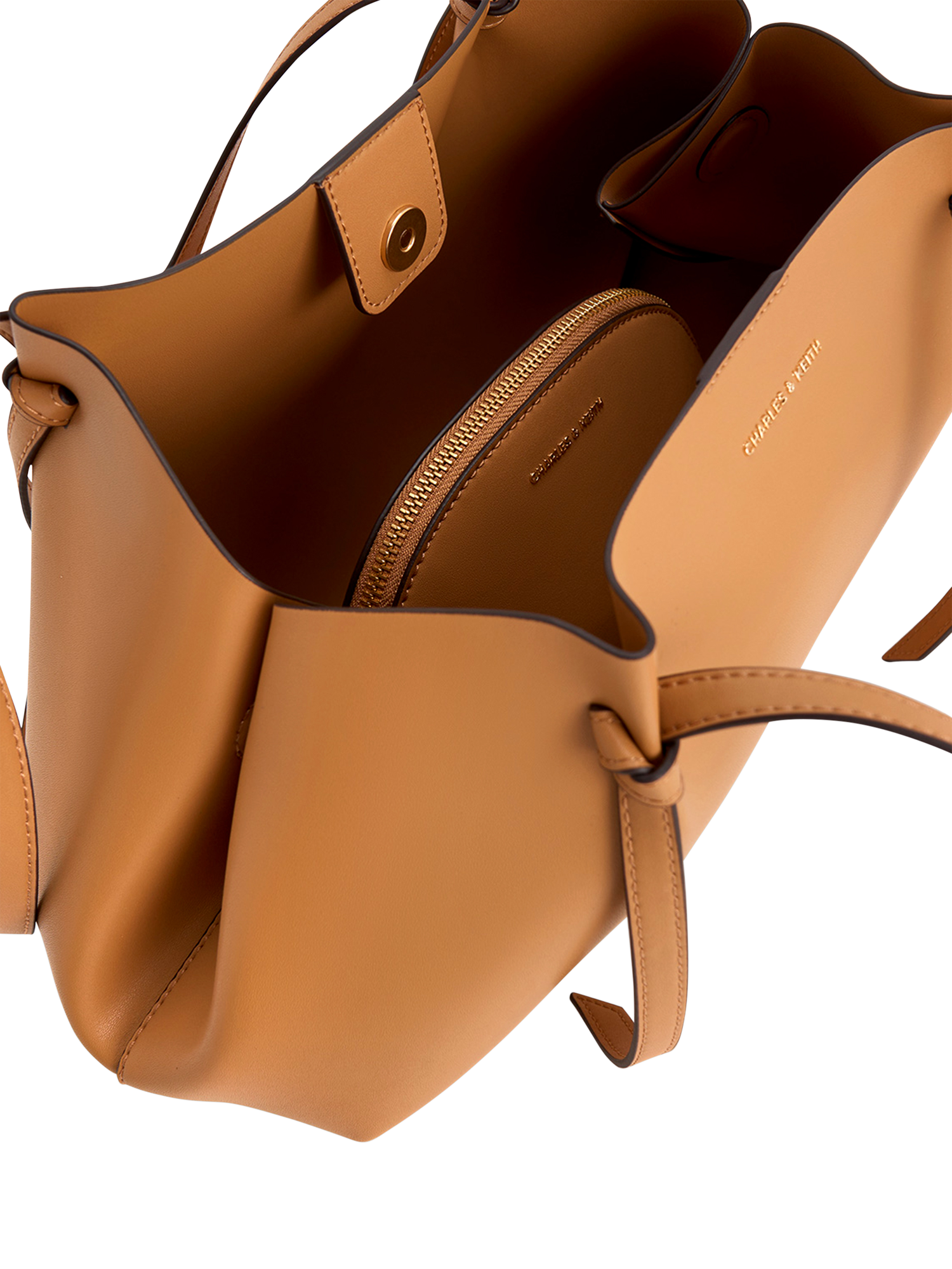 Product image 5 of 5, which shows CHARLES & KEITH Calla Tote Bag, Toffee