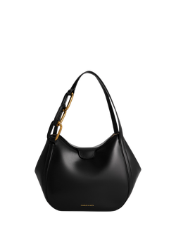 CHARLES & KEITH Kora Tote Bag, Black, Black