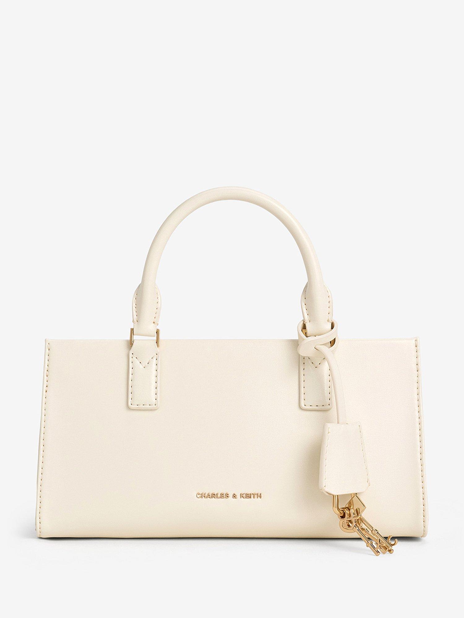 Product image 1 of 5, which shows CHARLES & KEITH Kerry Tote Bag, Cream