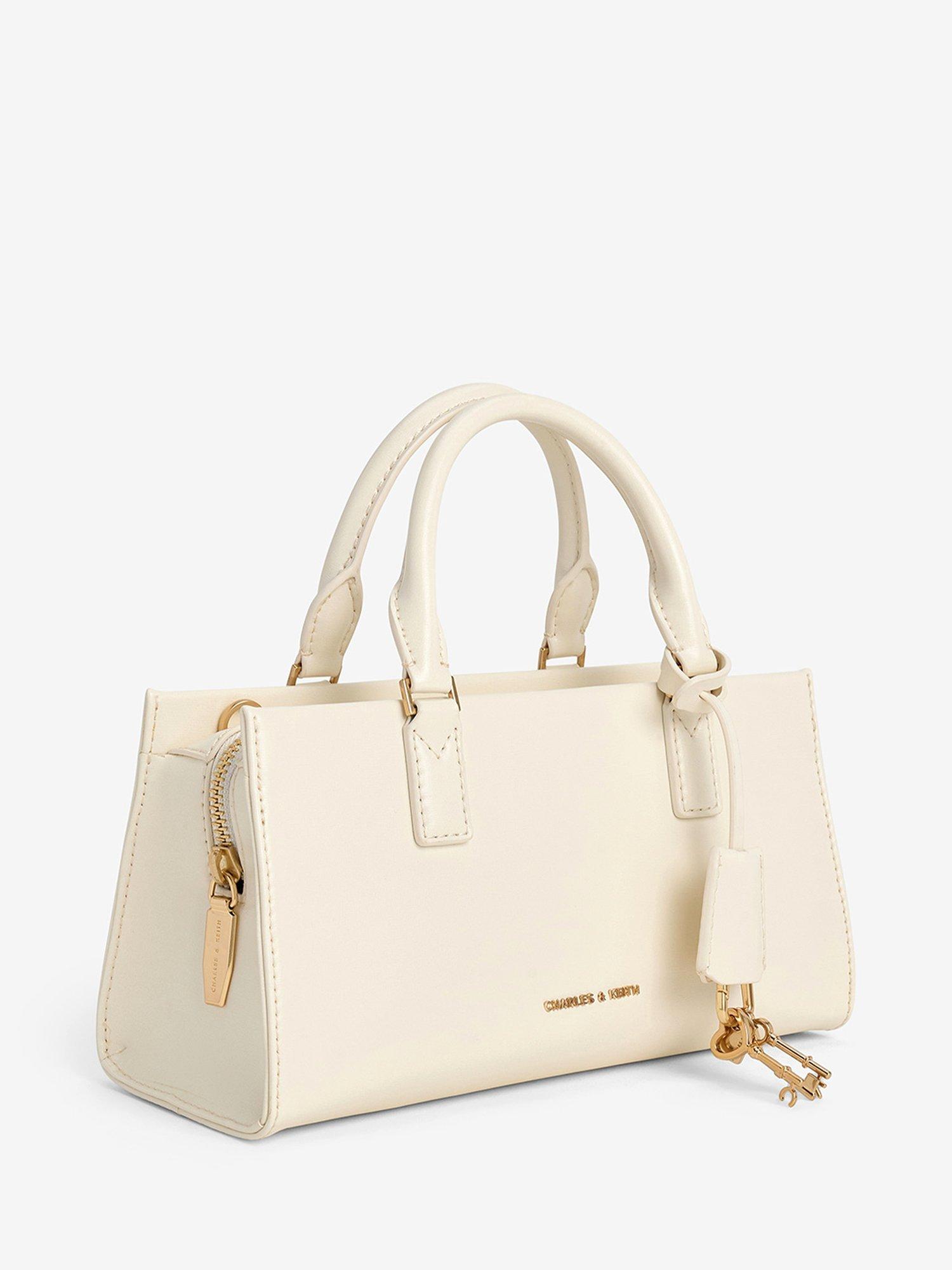 Product image 2 of 5, which shows CHARLES & KEITH Kerry Tote Bag, Cream