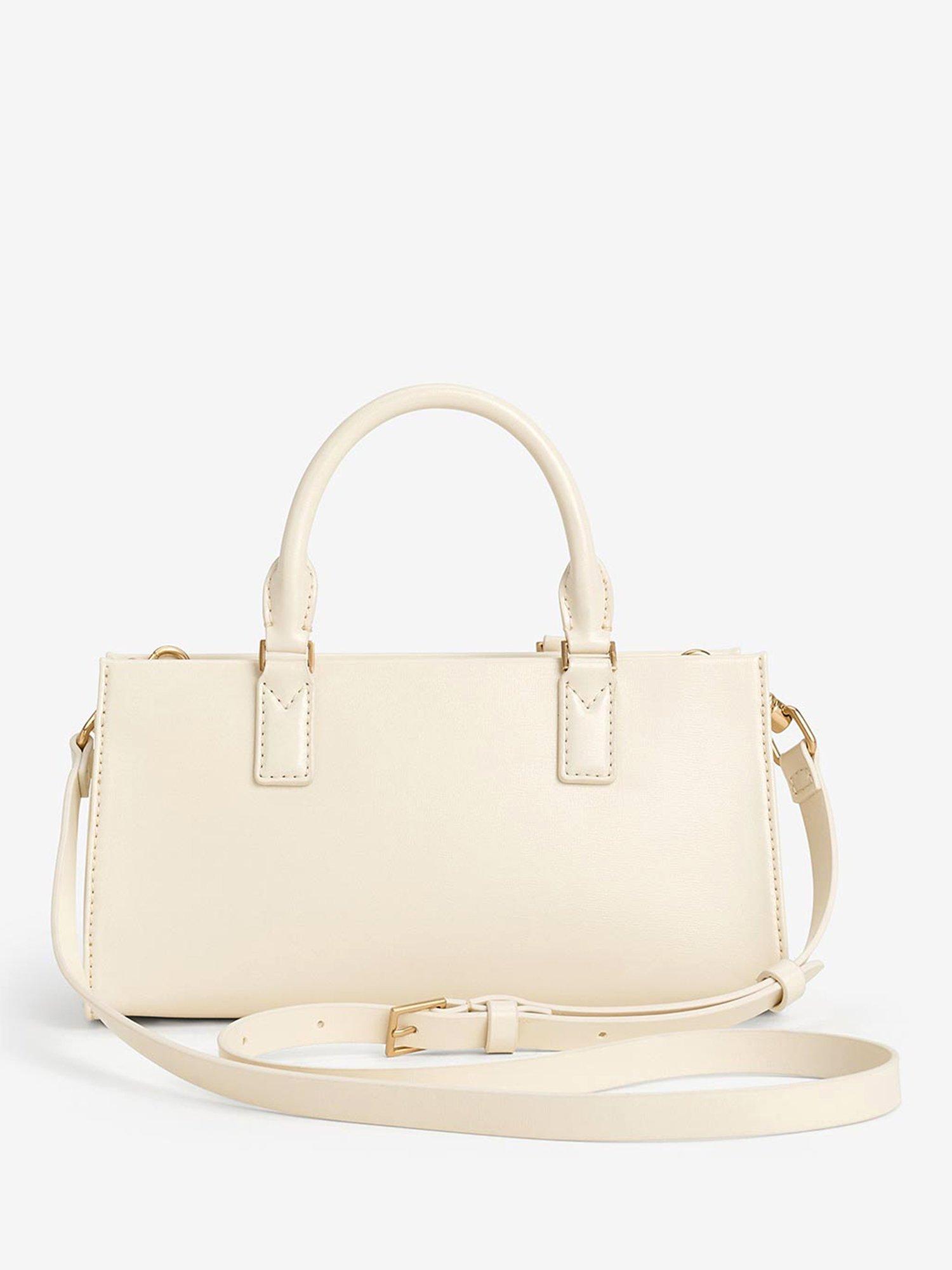 Product image 3 of 5, which shows CHARLES & KEITH Kerry Tote Bag, Cream
