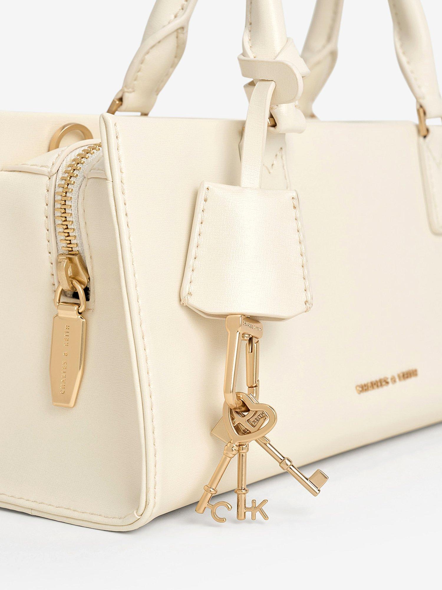 Product image 4 of 5, which shows CHARLES & KEITH Kerry Tote Bag, Cream