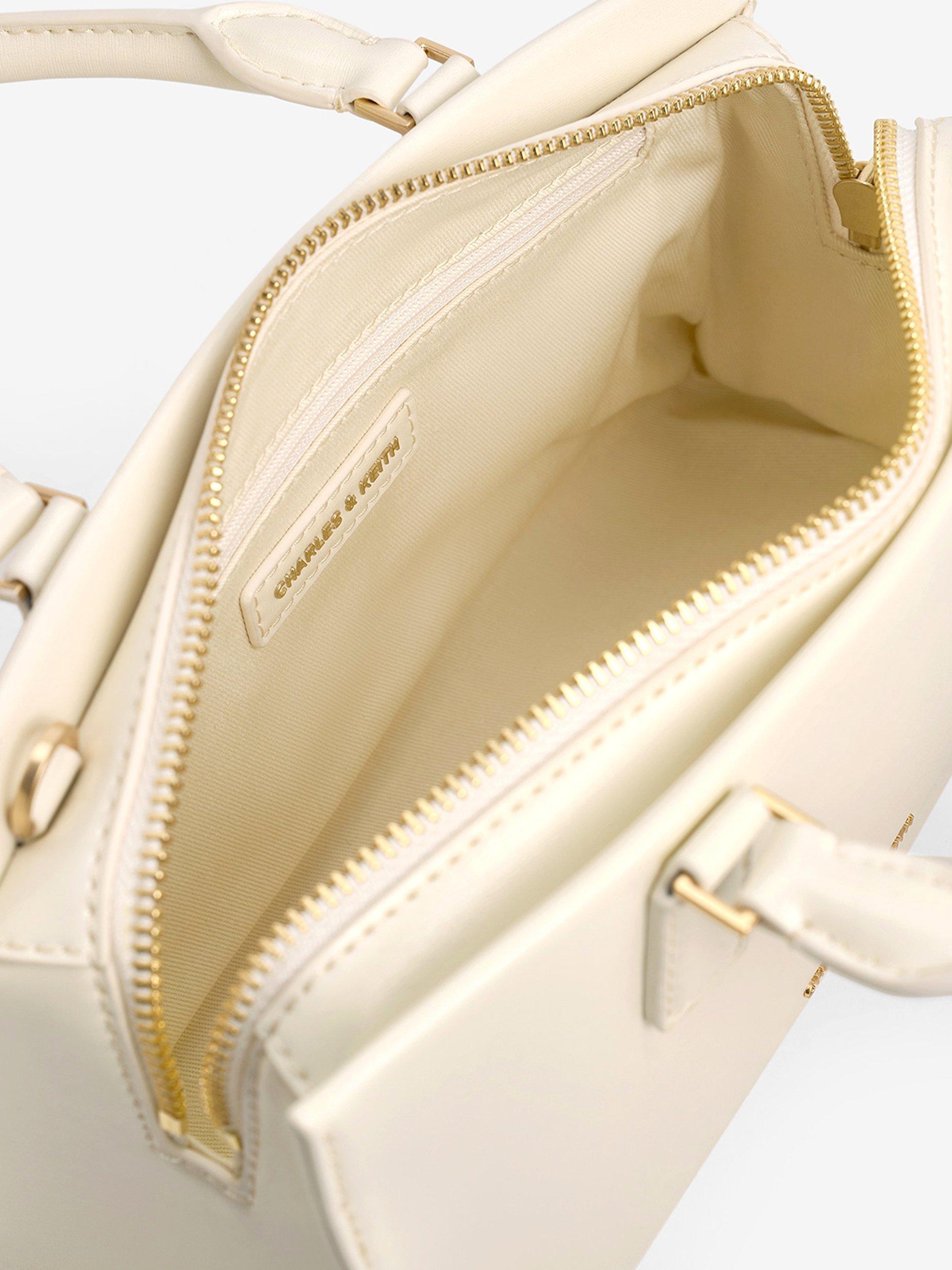 Product image 5 of 5, which shows CHARLES & KEITH Kerry Tote Bag, Cream