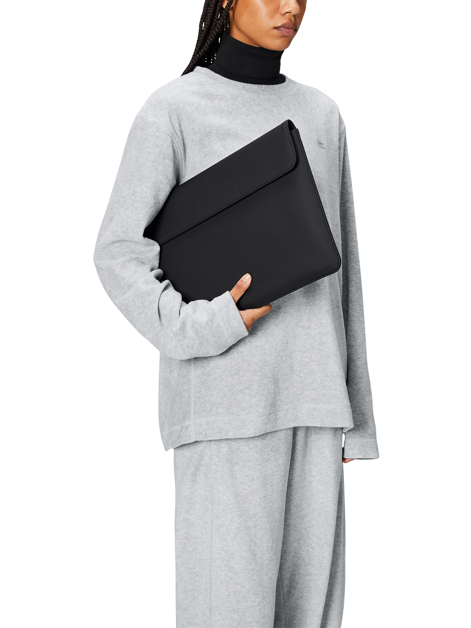 Product image 3 of 4, which shows Rains 16" Laptop Portfolio Waterproof Sleeve, Black