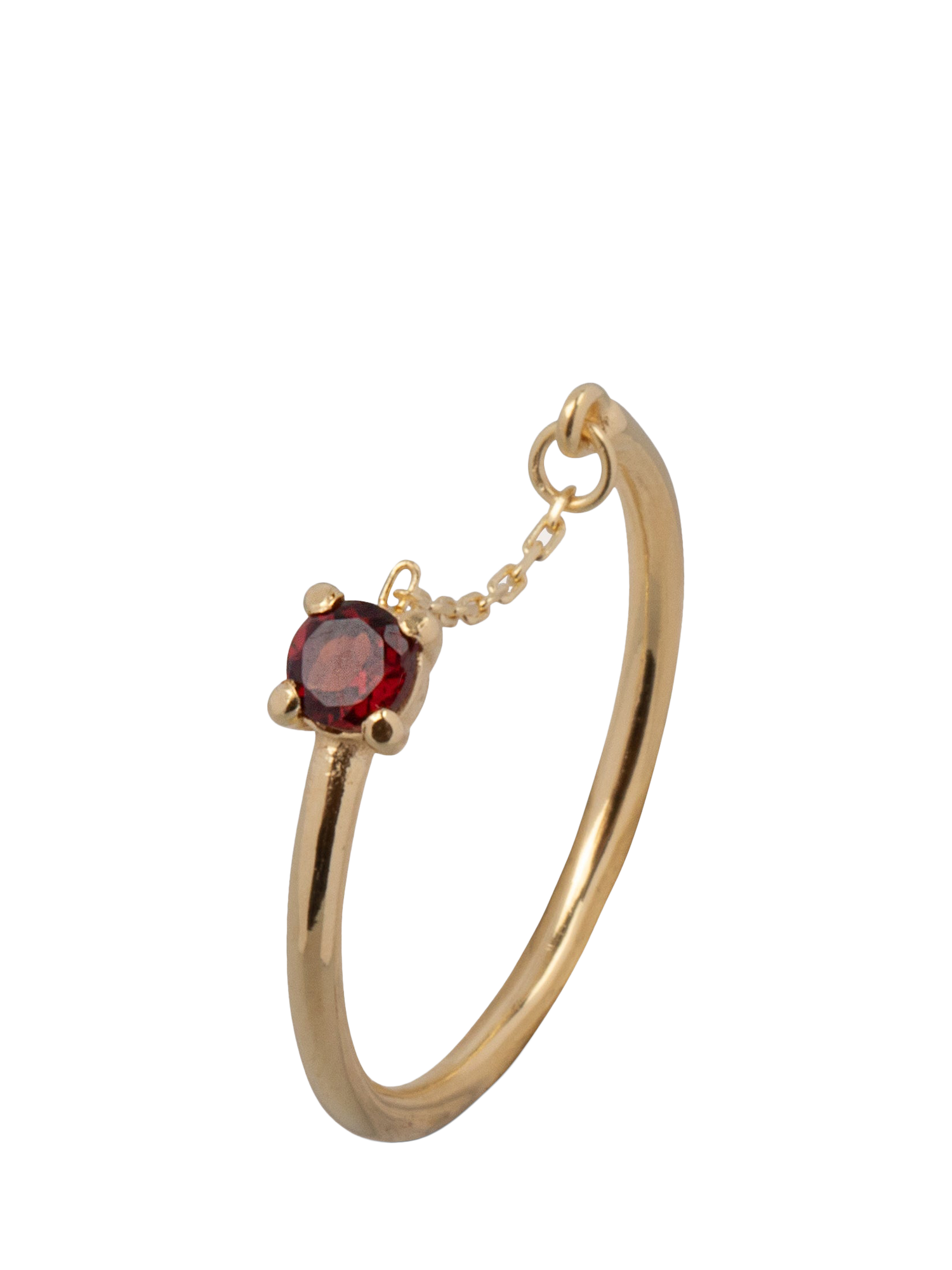 Ana Dyla Ella Garnet Ring, Gold