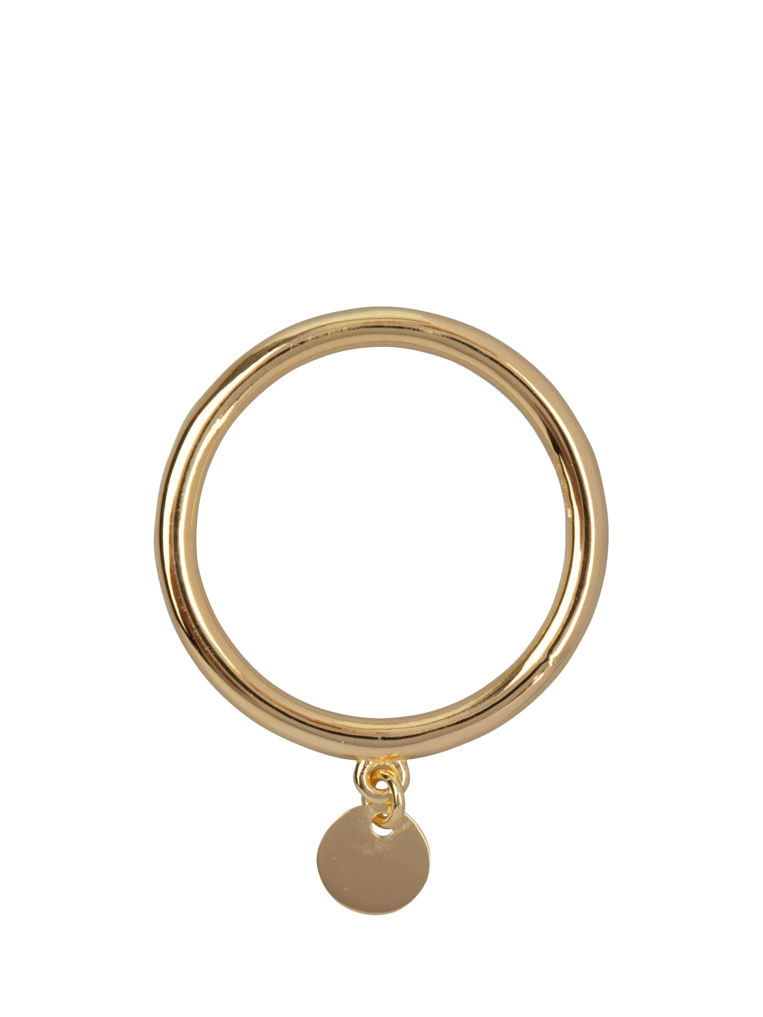 Product image 1 of 2, which shows Ana Dyla Leah Disc Charm Ring, Gold