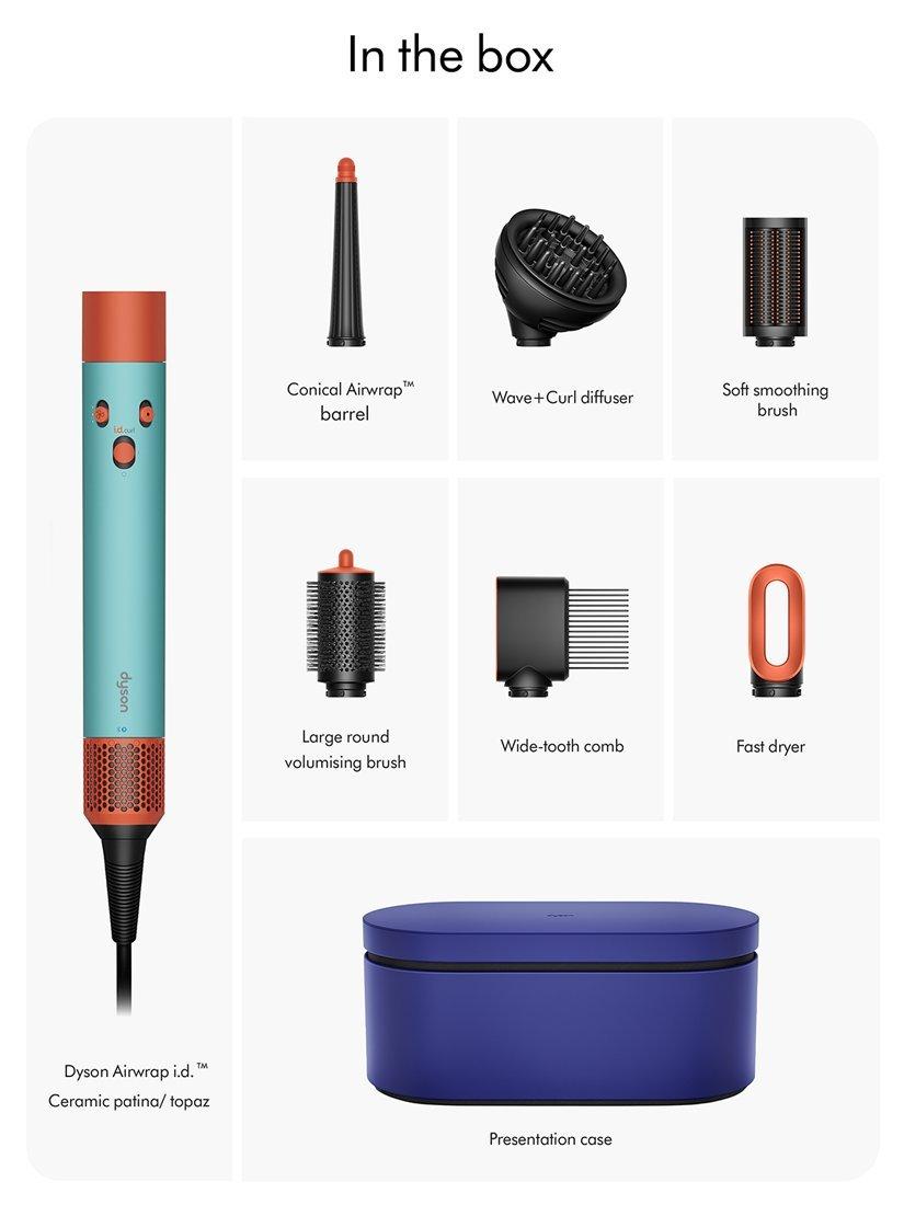 Product image 3 of 3, which shows Dyson Airwrap™ i.d Curly+Coily Hair Styler, Ceramic Patina/Topaz