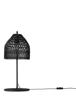 MADE Java Rattan Overreach Table Lamp, Black - view 2, Black