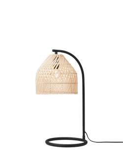 MADE Java Rattan Overreach Table Lamp, Natural, Natural