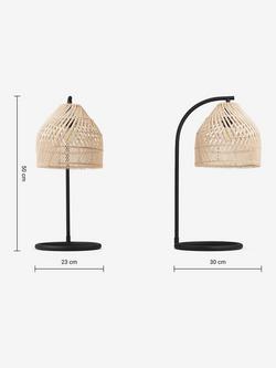 MADE Java Rattan Overreach Table Lamp, Natural - view 2, Natural