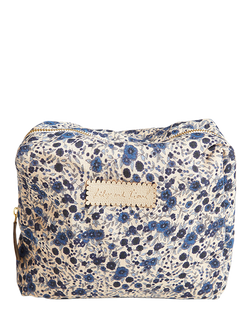 Lily and Lionel Nola Aster Floral Wash Bag, Blue, Blue
