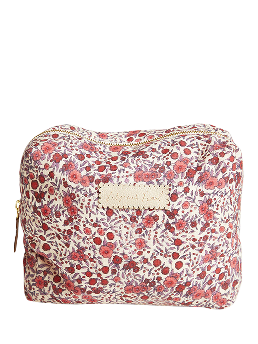 Product image 1 of 1, which shows Lily and Lionel Nola Aster Wash Bag, Pink