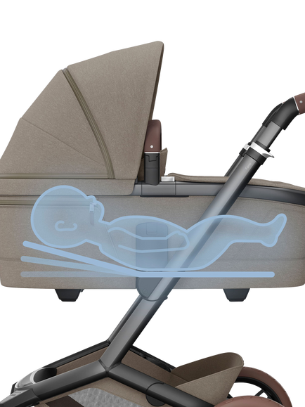 Maxi-Cosi Fame Carrycot, Twillic Truffle - view 2, Twillic Truffle