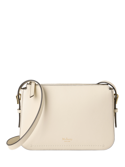 Mulberry Clovelly Leather Pouch Bag, Eggshell, Eggshell