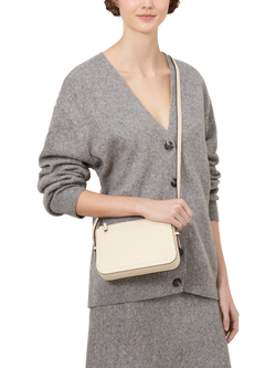 Mulberry Clovelly Leather Pouch Bag, Eggshell - view 2, Eggshell