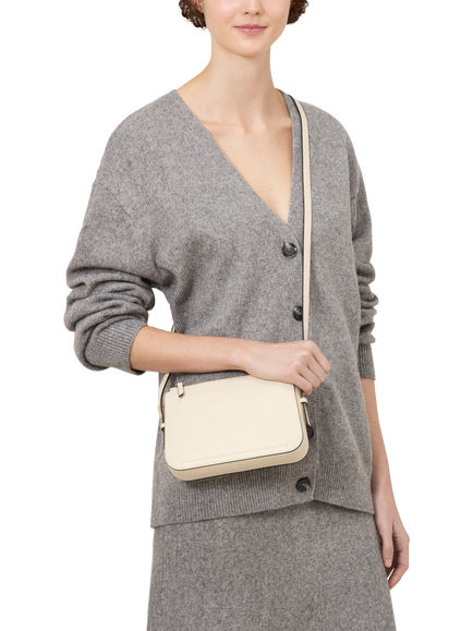 Mulberry Clovelly Leather Pouch Bag, Eggshell - view 2, Eggshell