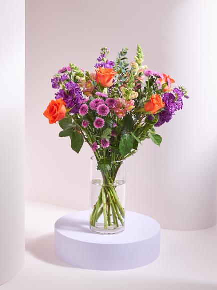 John Lewis Brights & Beautiful Mixed Hand Tied Bouquet, Blue Royal