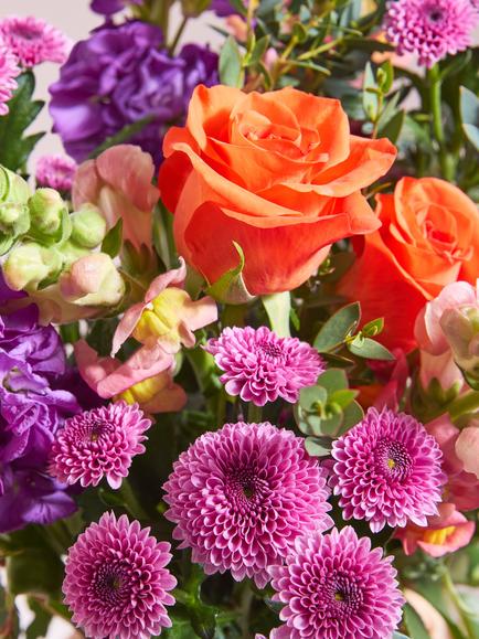 John Lewis Brights & Beautiful Mixed Hand Tied Bouquet - view 2, Blue Royal