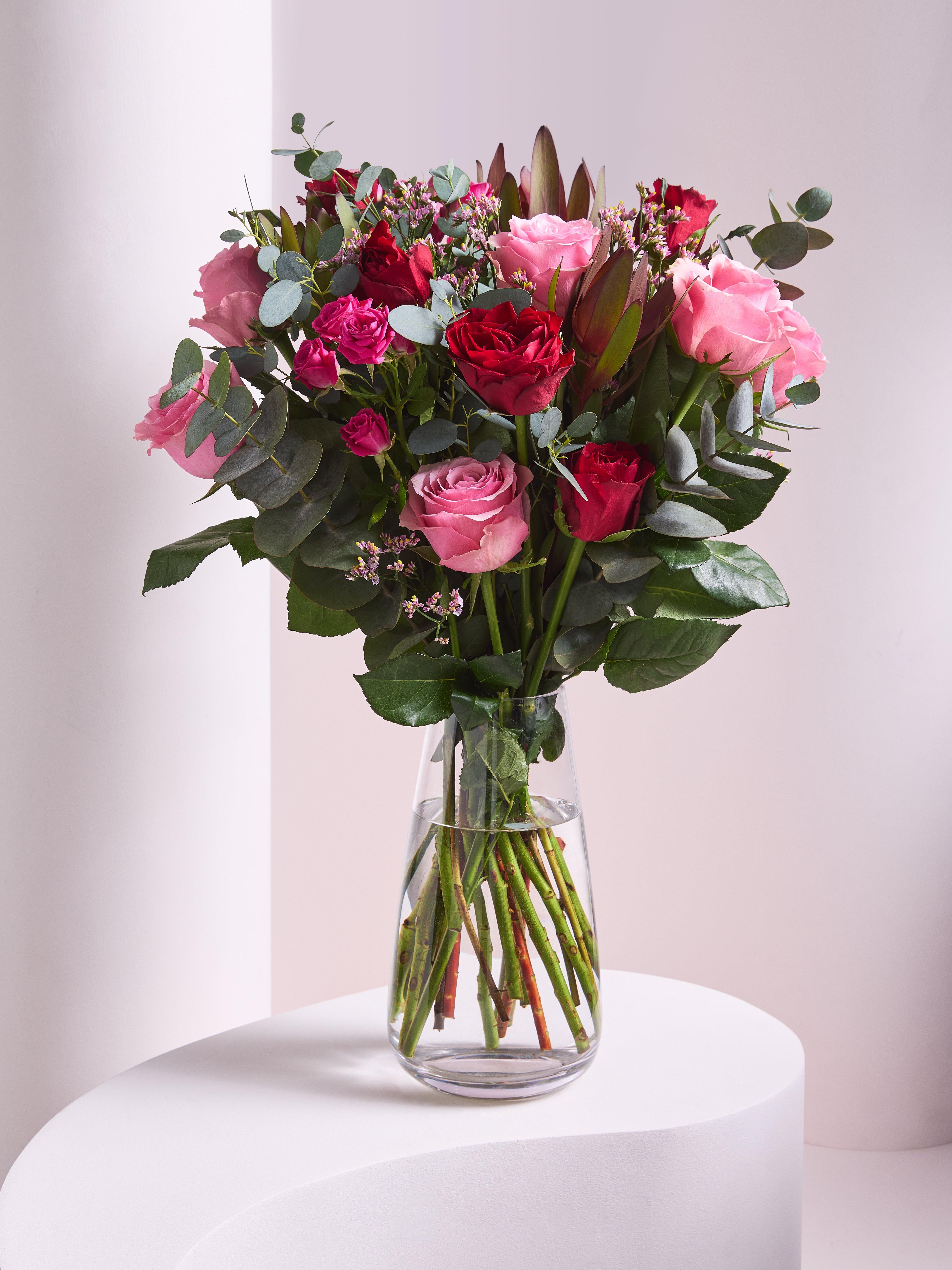 John Lewis Valentine s Day Luxury Mixed Roses Hand Tied Bouquet Delivery on 14 February
