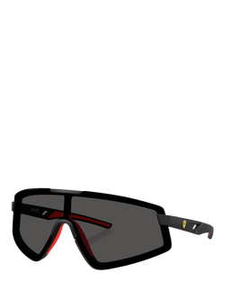 Scuderia Ferrari FZ6009U Men's Irregular Sunglasses, Matte Black/Grey