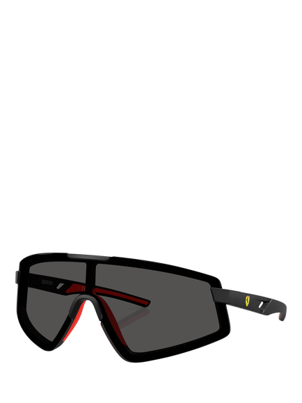 Scuderia Ferrari FZ6009U Men's Irregular Sunglasses, Matte Black/Grey