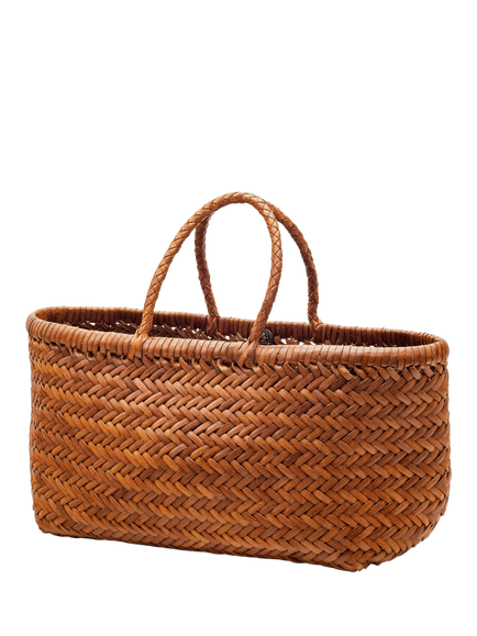 Dragon Diffusion Bamboo Woven Leather Large Tote Bag - view 2, Tan