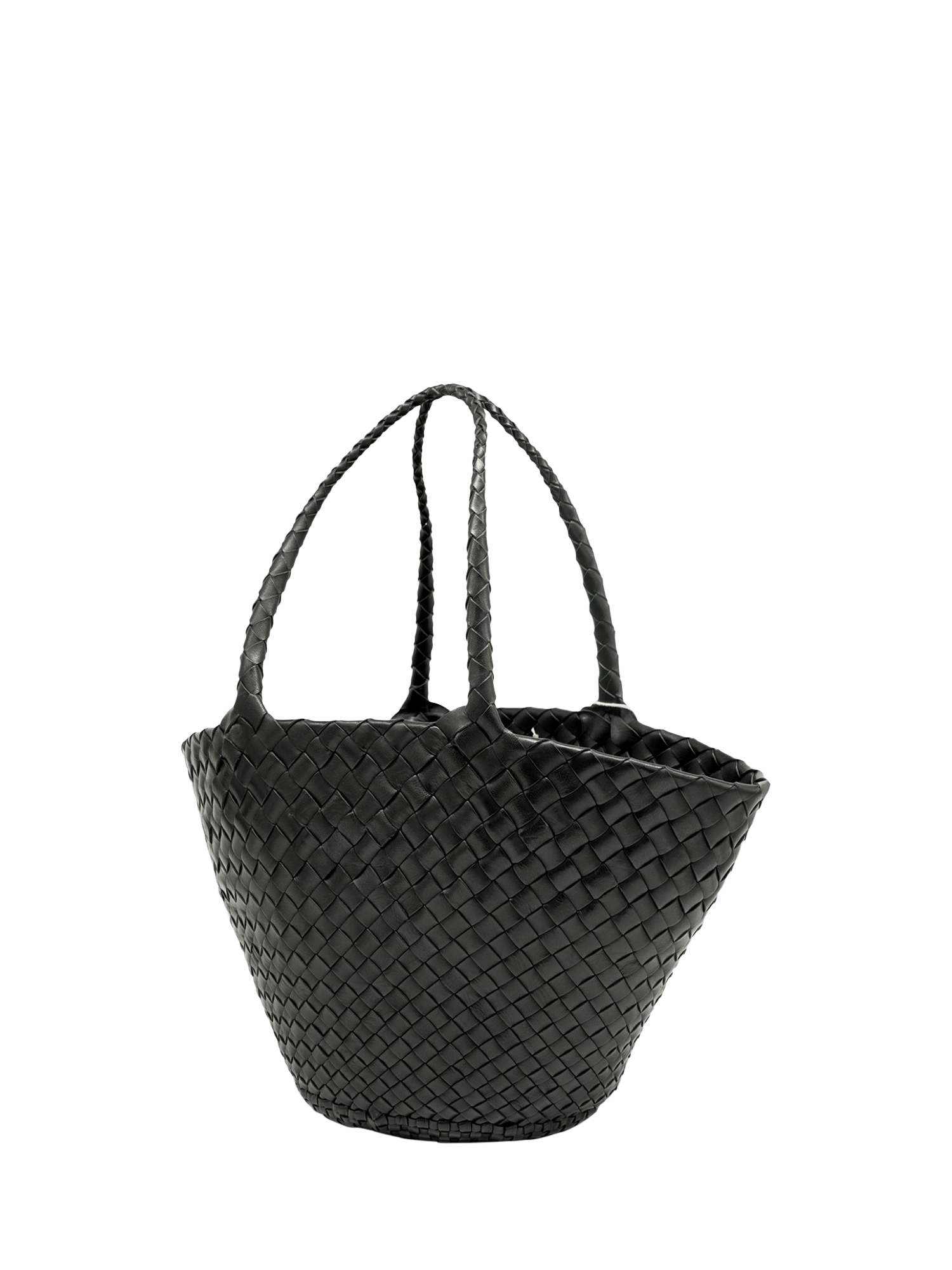 Product image 2 of 2, which shows Dragon Diffusion Egola Woven Leather Tote Bag, Black