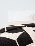 John Lewis x John Cooper Thwaite Geo Quilted Bedspread, Monochrome