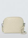 Dragon Diffusion Chunky Fellini Pochette Woven Leather Cross Body Bag, White