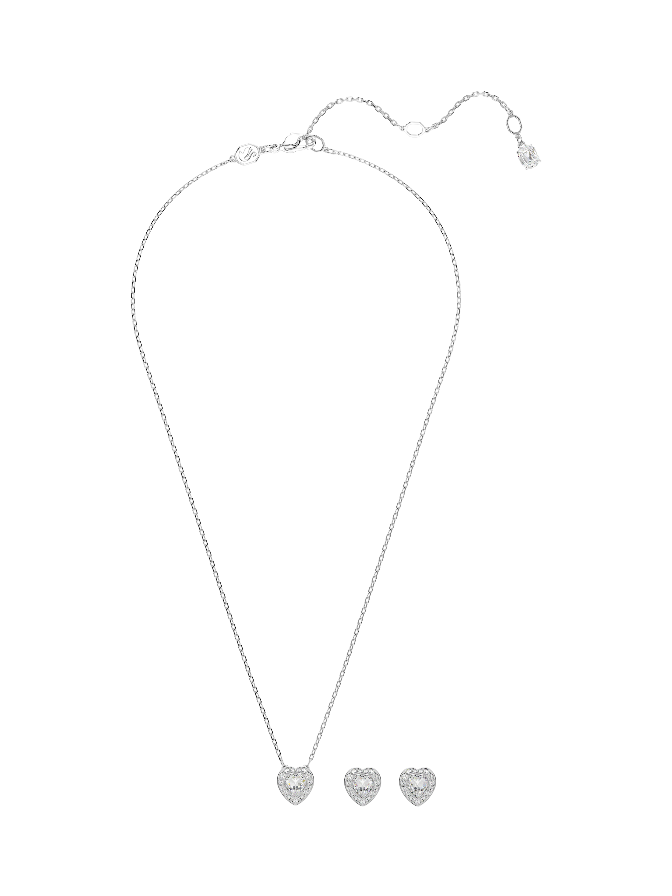 Swarovski x Ariana Grande Crystal Heart Pendant Earrings Set