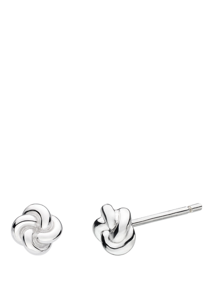 Kit Heath Marina Tide Knot Stud Earrings, Silver, Silver