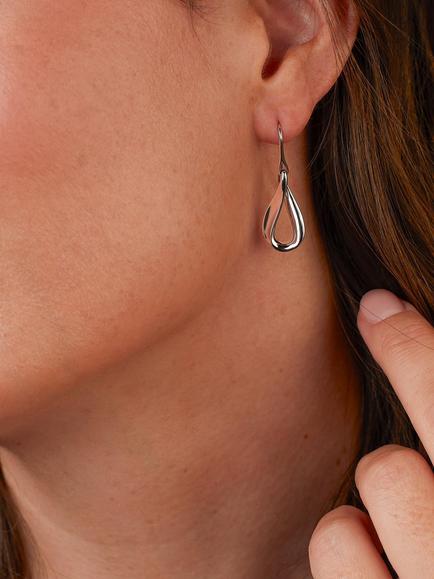 Kit Heath Serenity Drop Earrings, Silver - view 2, Silver