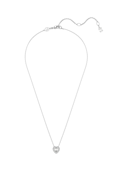 Swarovski x Ariana Grande Crystal Heart Pendant Necklace, Rhodium Plated, Rhodium Plated