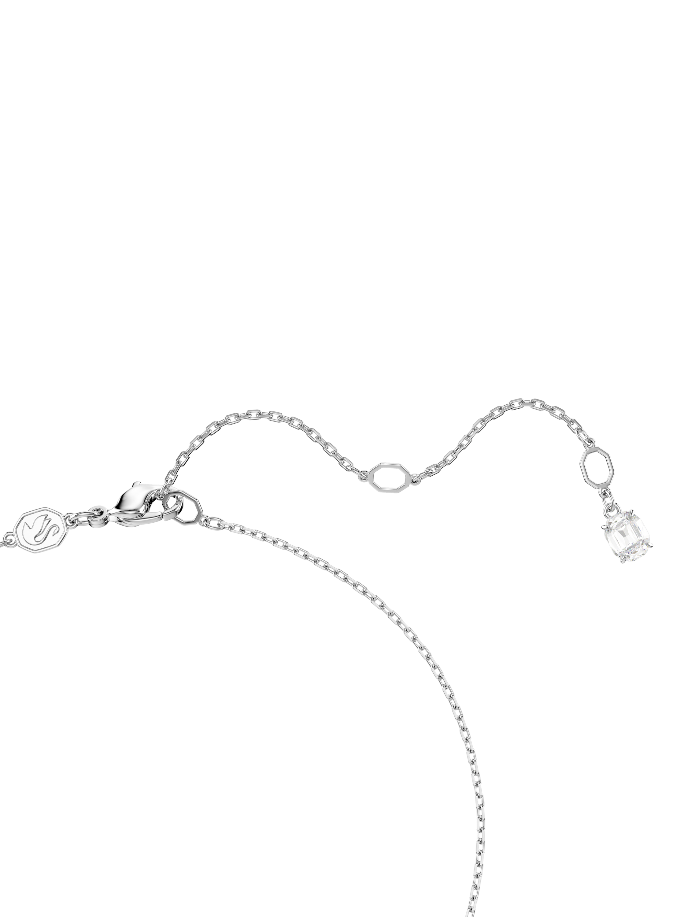 Product image 4 of 5, which shows Swarovski x Ariana Grande Crystal Heart Pendant Necklace, Rhodium Plated